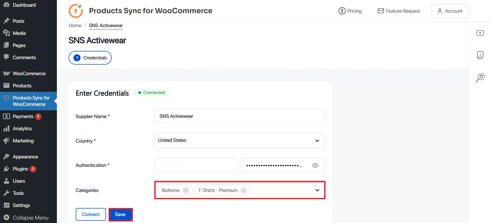 Import S&S activewear products into WooCommerce using APIs  - select application