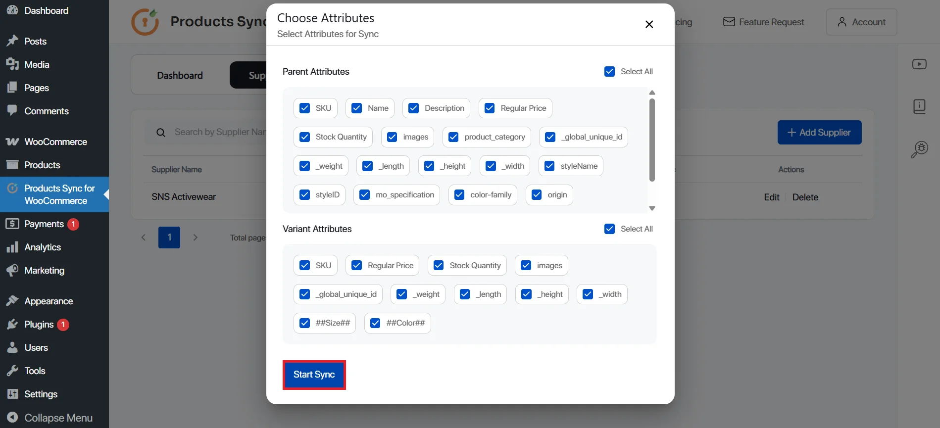 Import S&S activewear products into WooCommerce using APIs  - save connection