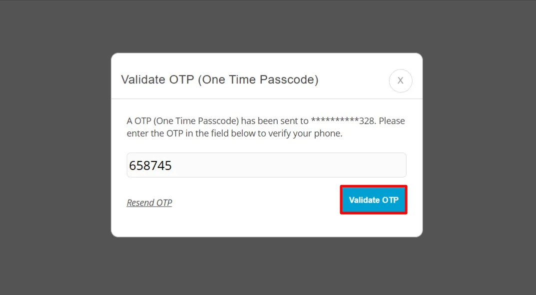 Phone verification - Ultimate Member Registration Form
