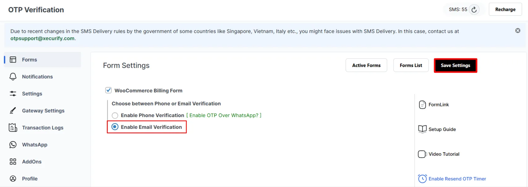 WooCommerce Billing Address Form - enable Email Verification