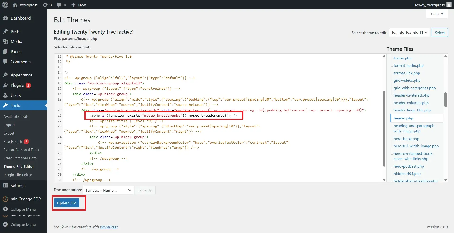 miniOrange-Wordpress-SEO - score analysis