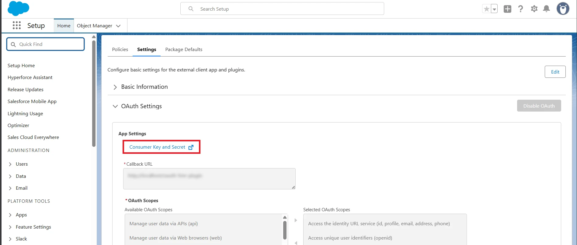 Salesforce Single Sign-On (SSO) login - consumer ID