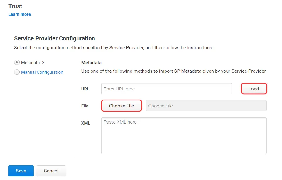 Service Provider Configuration