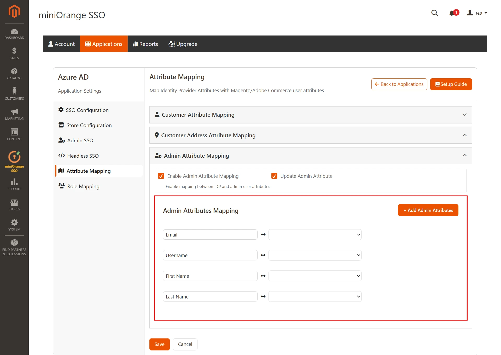 Magento SSO -  Single Sign-On(SSO) Login in Magento - attribute mapping