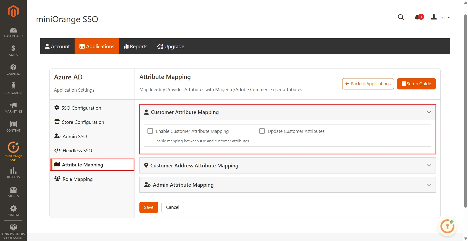 Magento SSO -  Single Sign-On(SSO) Login in Magento - attribute mapping