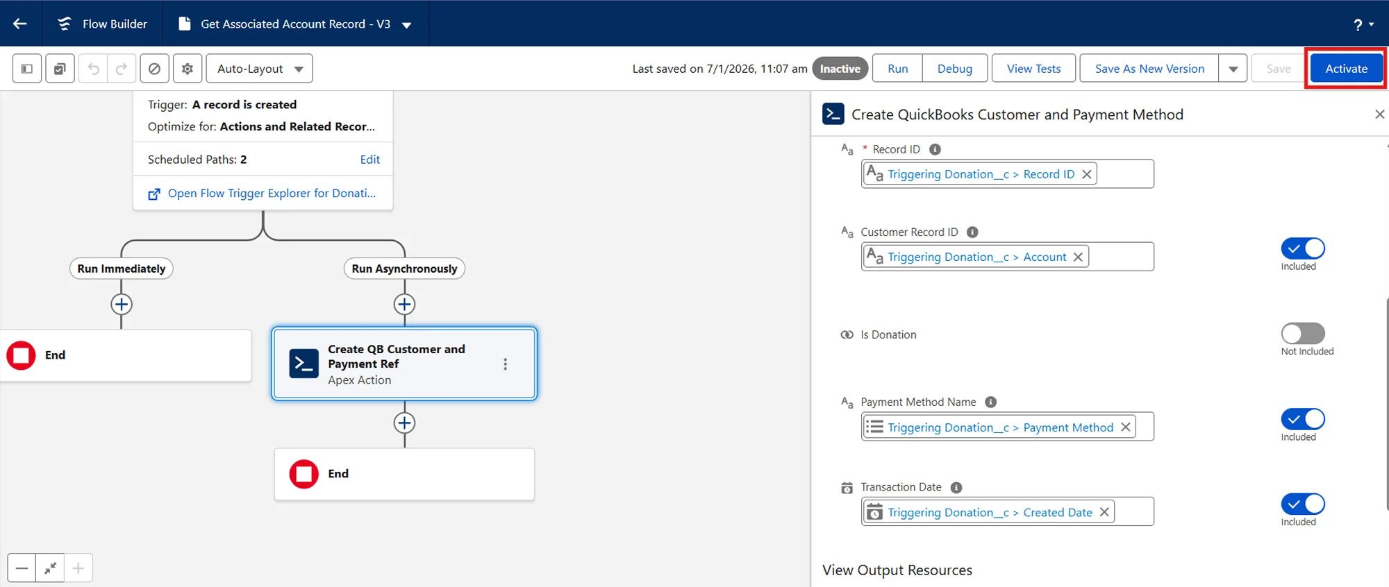 Salesforce QuickBooks Receipts Sync | Click Activate