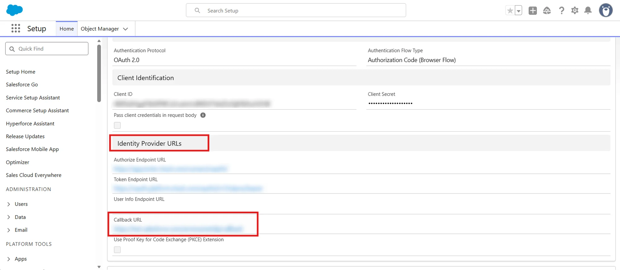 Salesforce QuickBooks Receipts Sync | Copy Callback URL