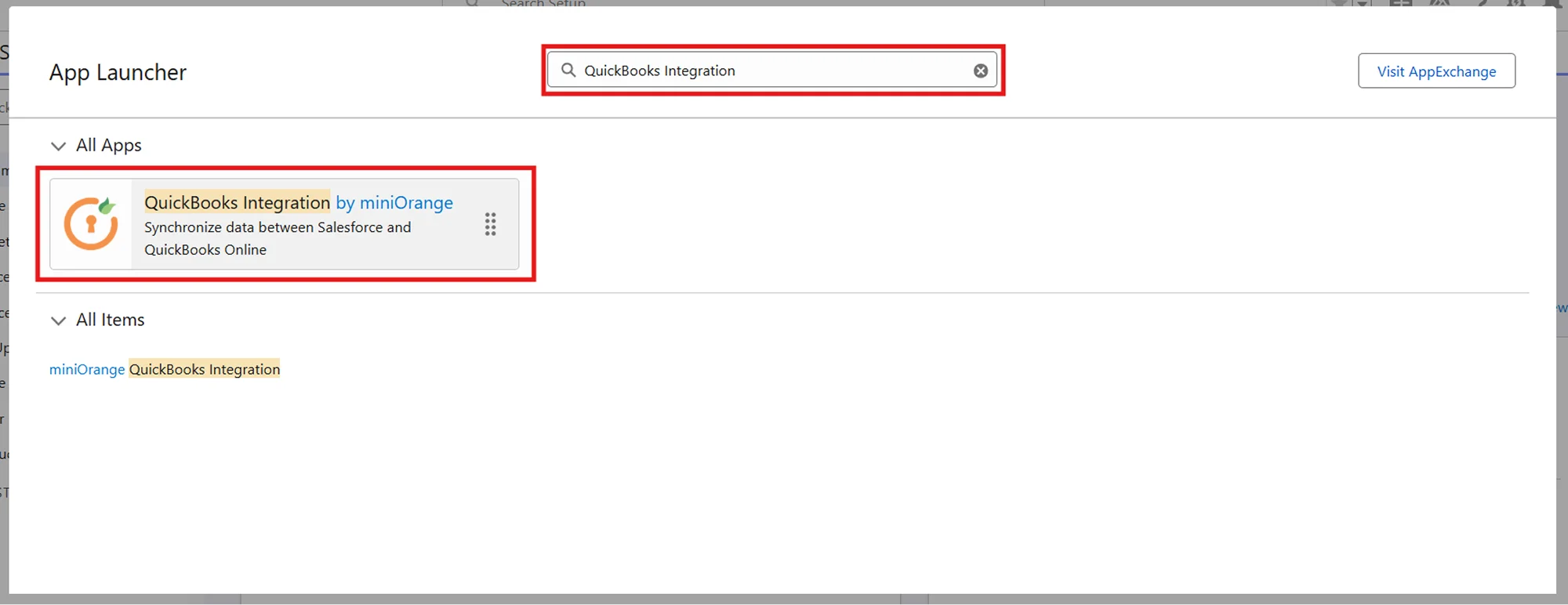 Salesforce QuickBooks Receipts Sync | QuickBooks Integration Dashboard