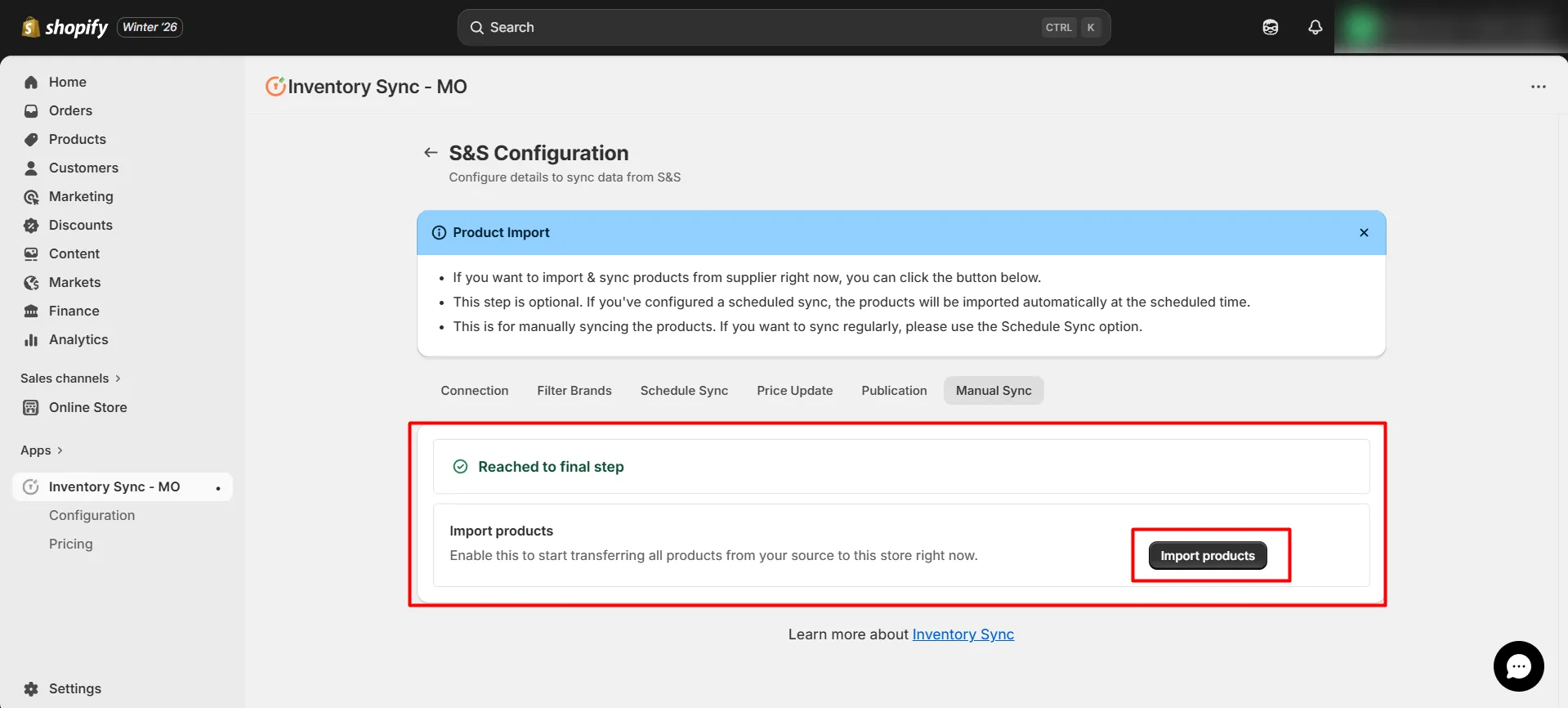 Shopify S&S Activewear Integration - Import Product