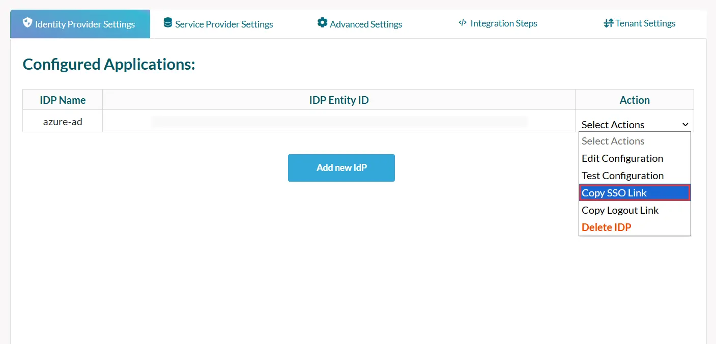 ASP.NET Core Enterprise Copy SSO Link