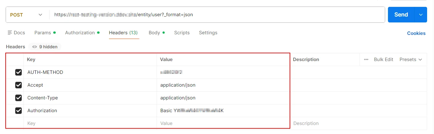 Drupal API Authentication Postman request