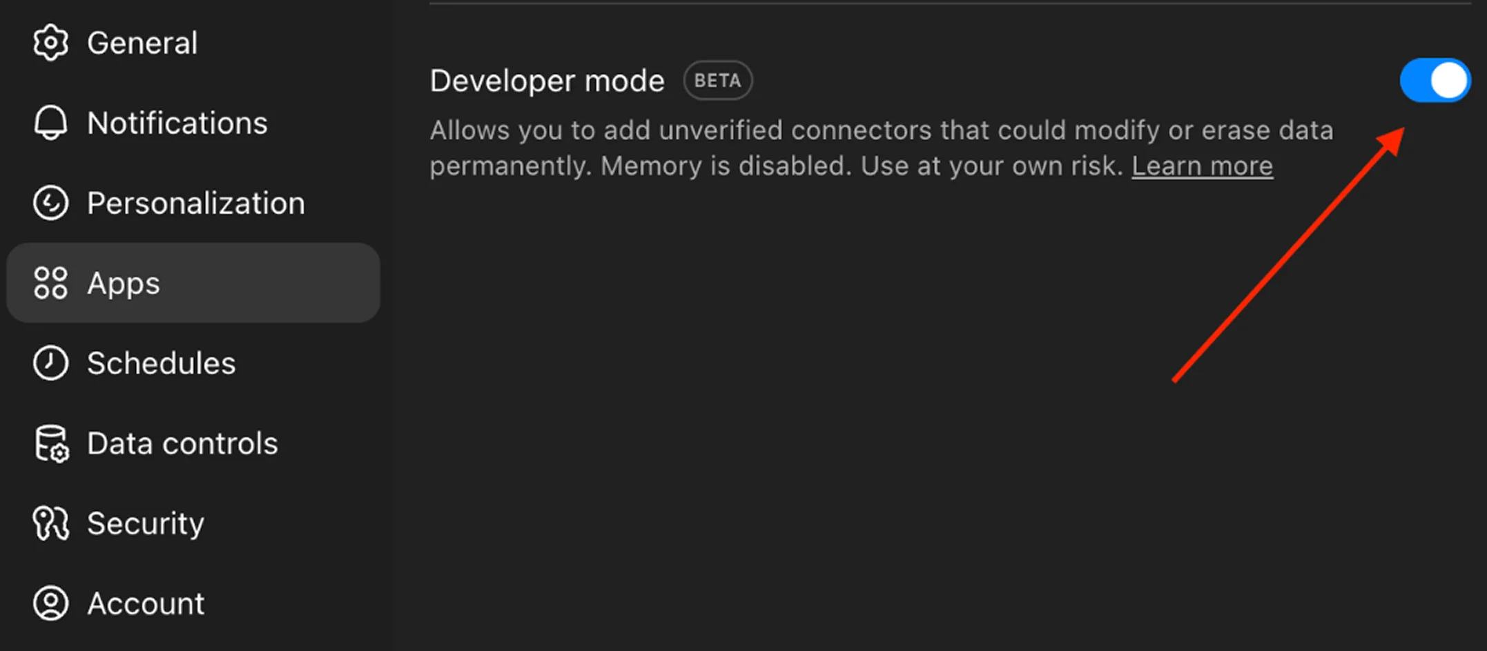 WordPress ChatGPT Integration - Enable Developer Mode