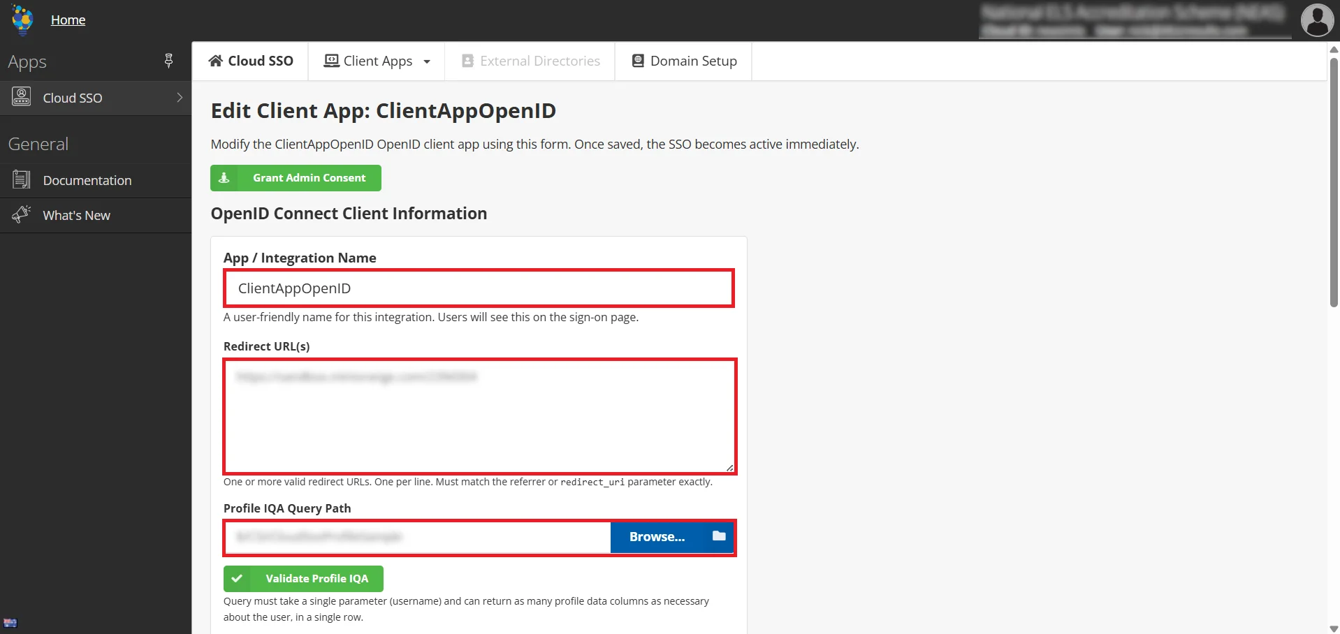 IMIS  Single Sign-On (SSO) OAuth - Add new application