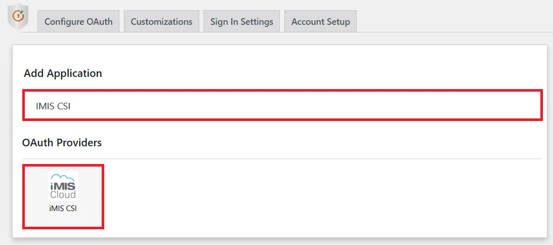 IMIS Single Sign-On (SSO) OAuth - Add new application