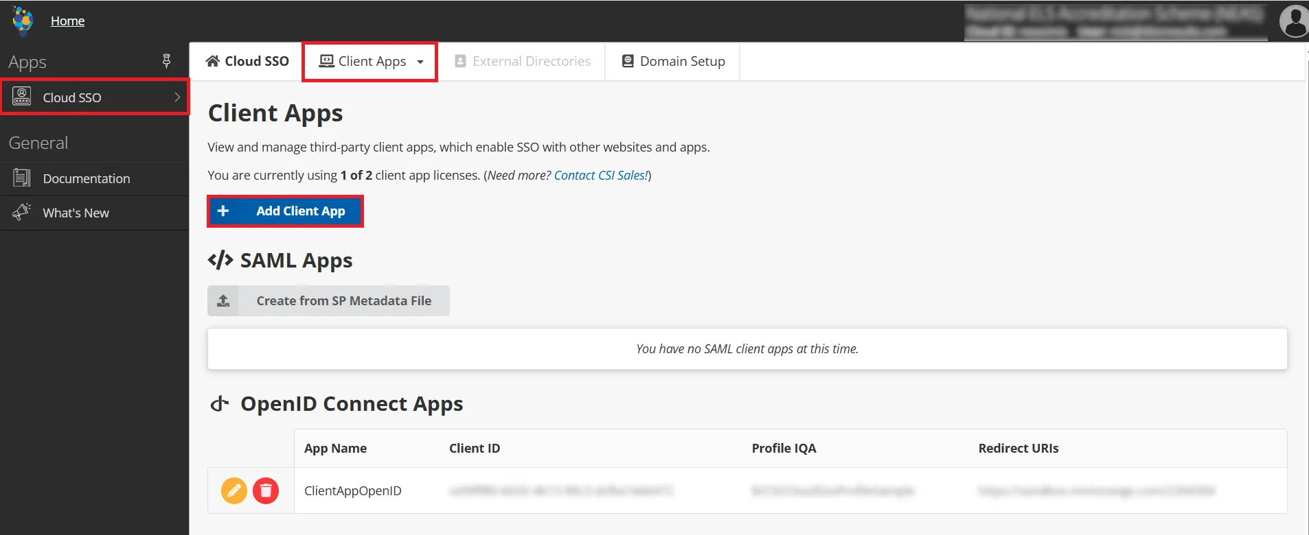 IMIS  Single Sign-On (SSO) OAuth - Add new application
