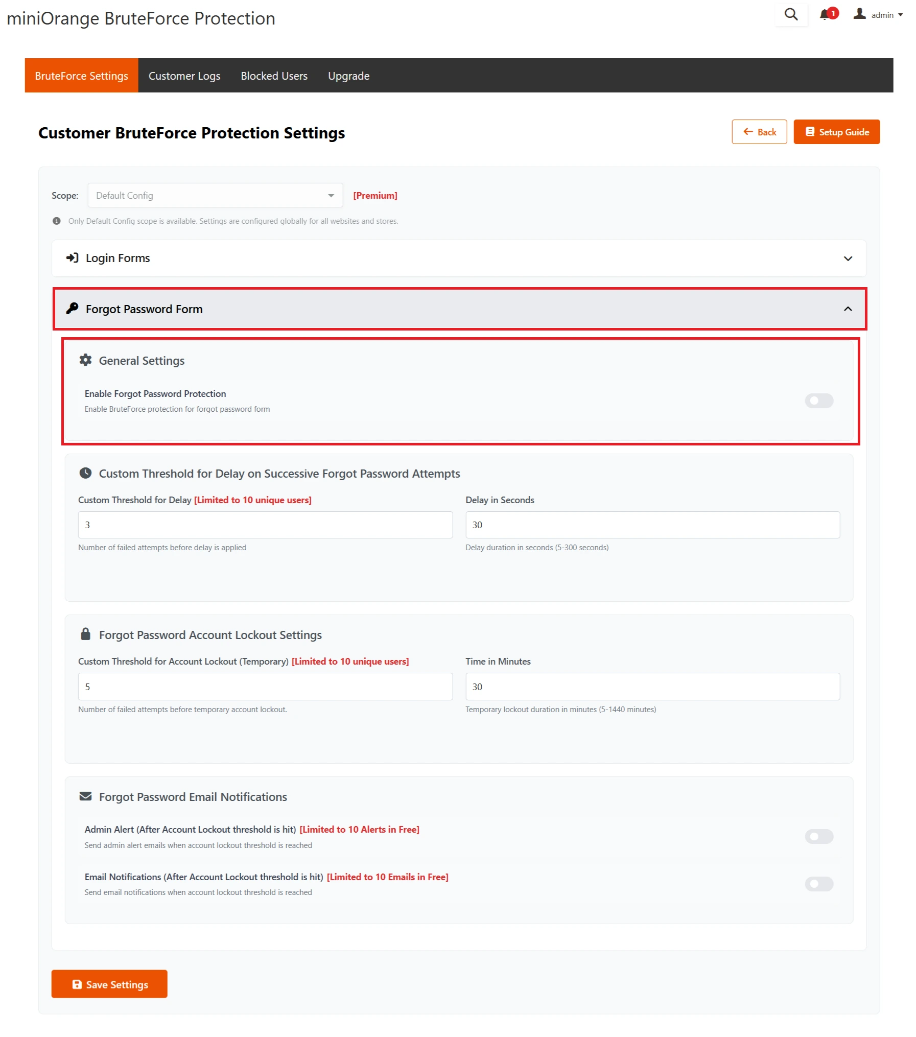 Magento Brute Force - forgot password
