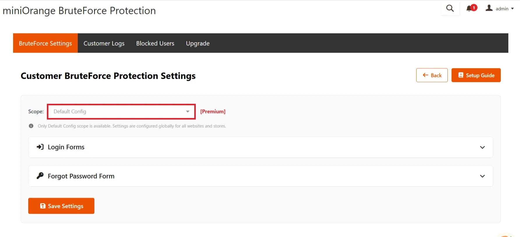 Access Restriction settings - Magento Website Restriction