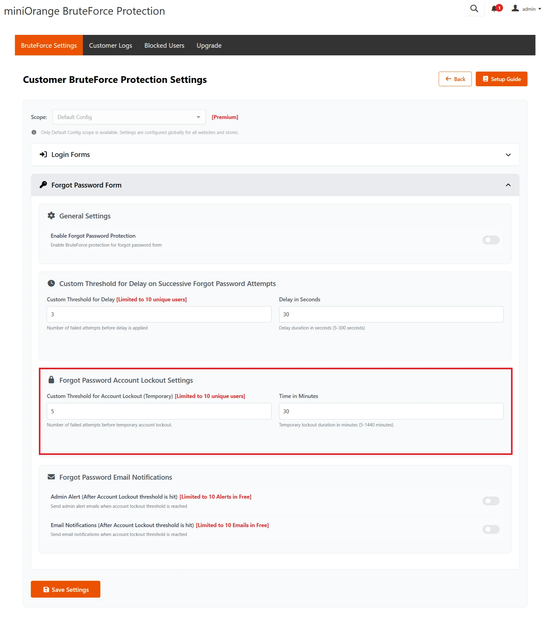 Magento Brute Force - Forgot Password Attempts