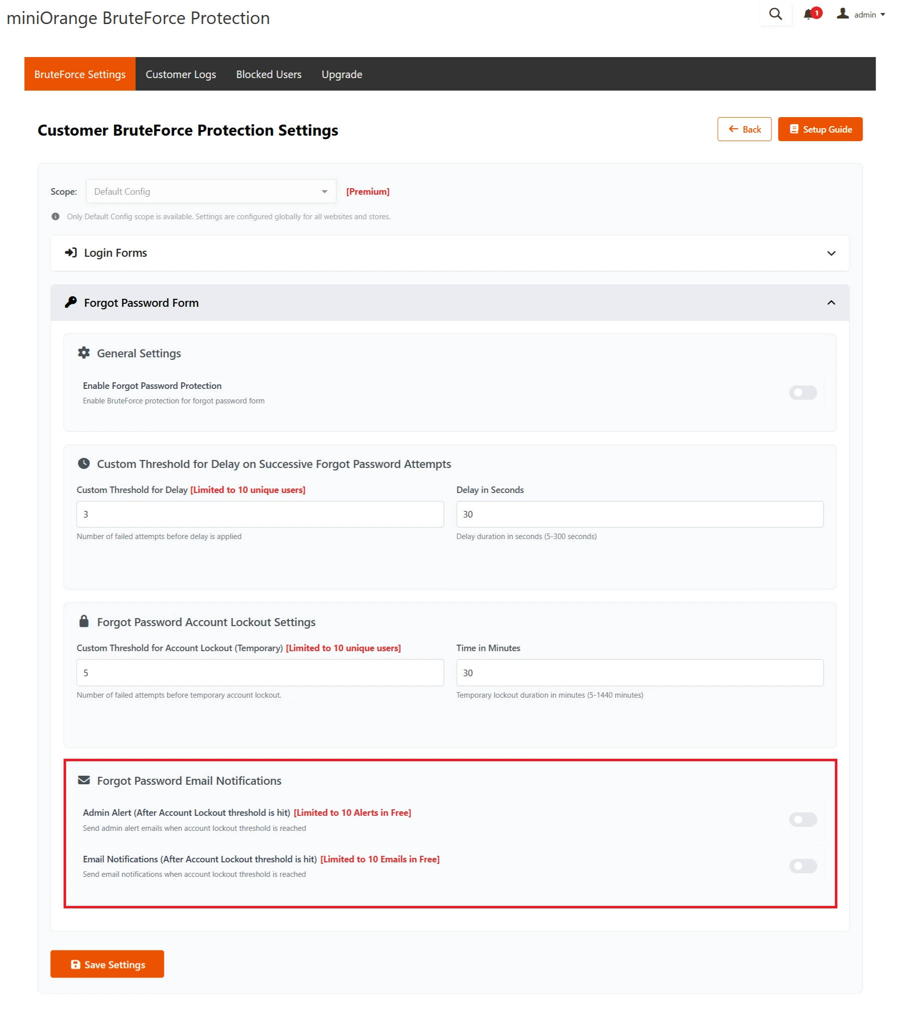 Magento Brute Force - Forgot Password Attempts