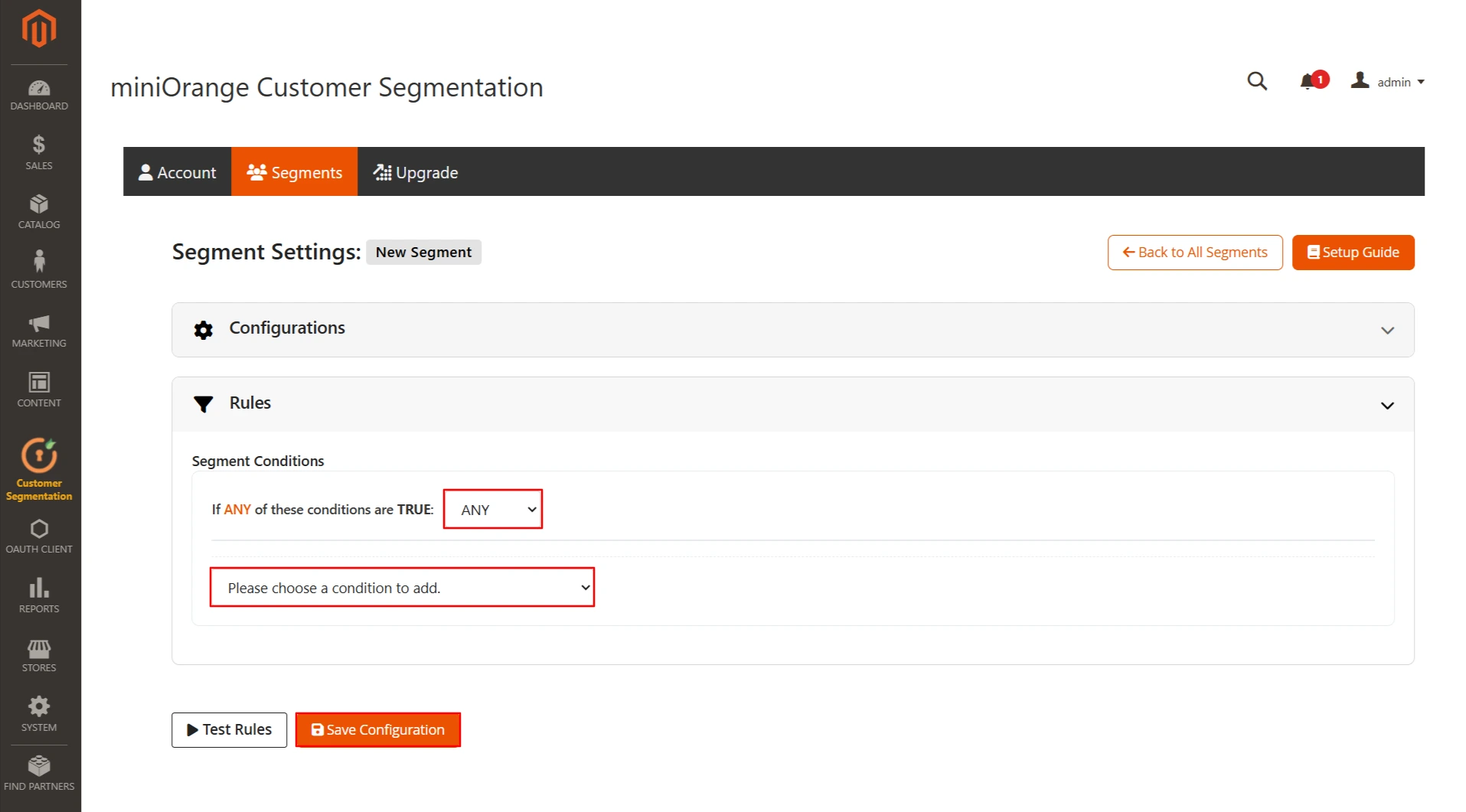 Magento 2 Segmentation - Segment Rules parameters