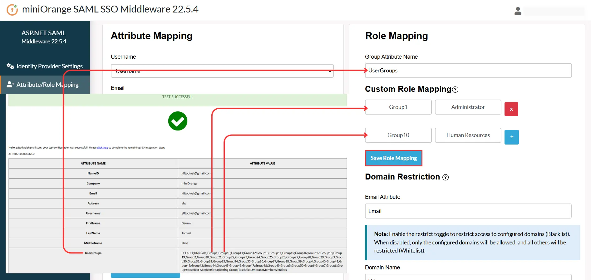 ASP.NET Core Enterprise - Role Mapping