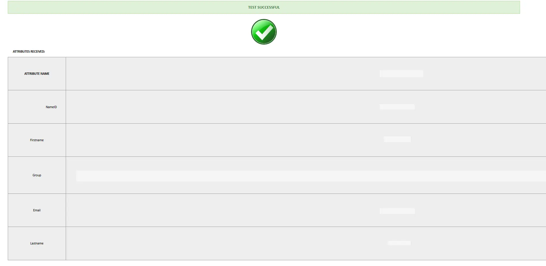Test Configuration - Successful result