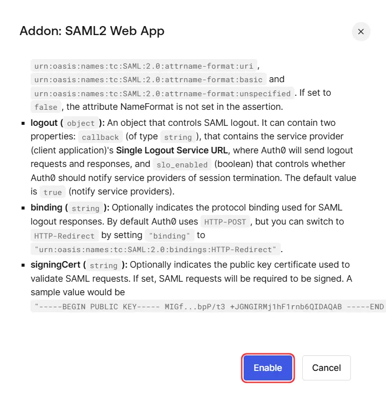 Application Callback URL