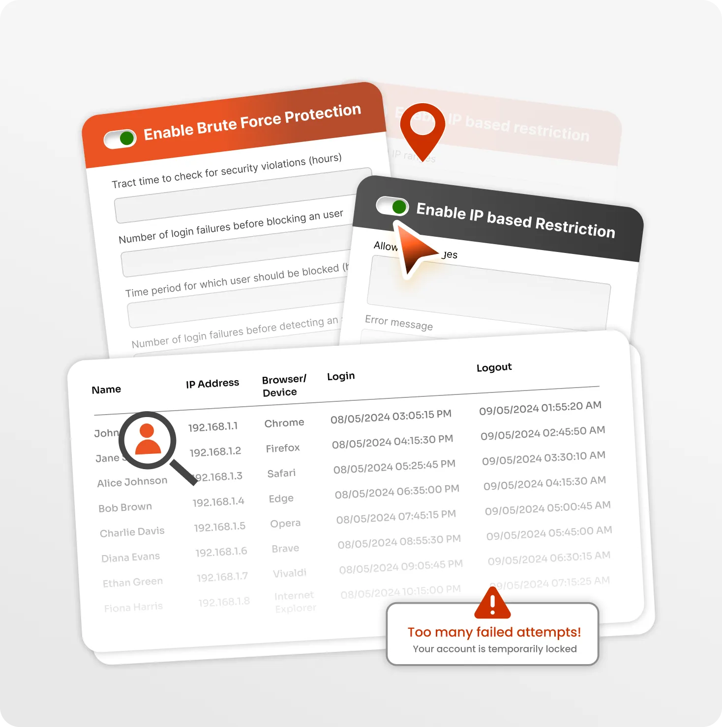 Login & Access Security Features