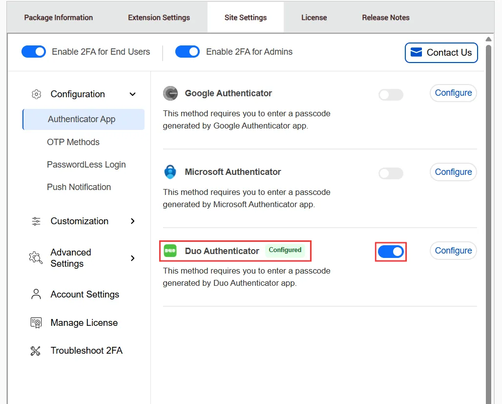 DNN 2FA - Toggle Button