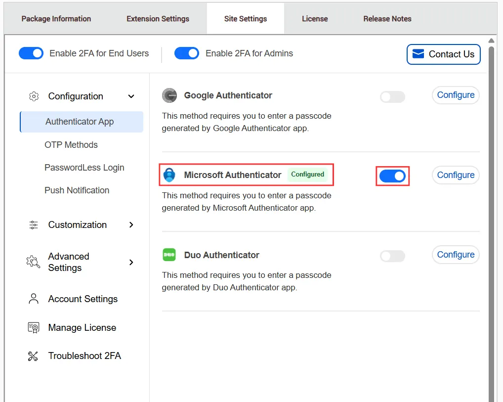 DNN 2FA - Toggle Button