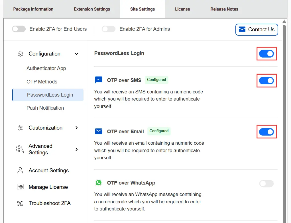 DNN 2FA - PasswordLess Login - Toggle Button