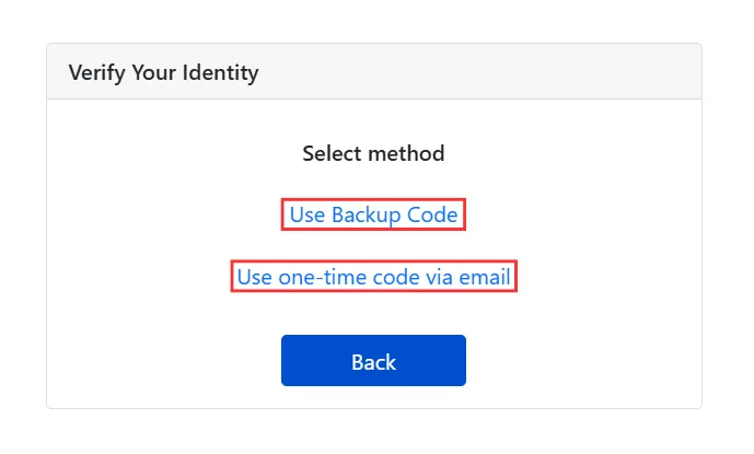 DNN - Use Backup Code