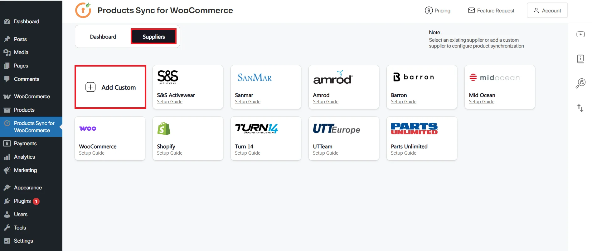 WooCommerce Product Import via CSV - go to suppliers