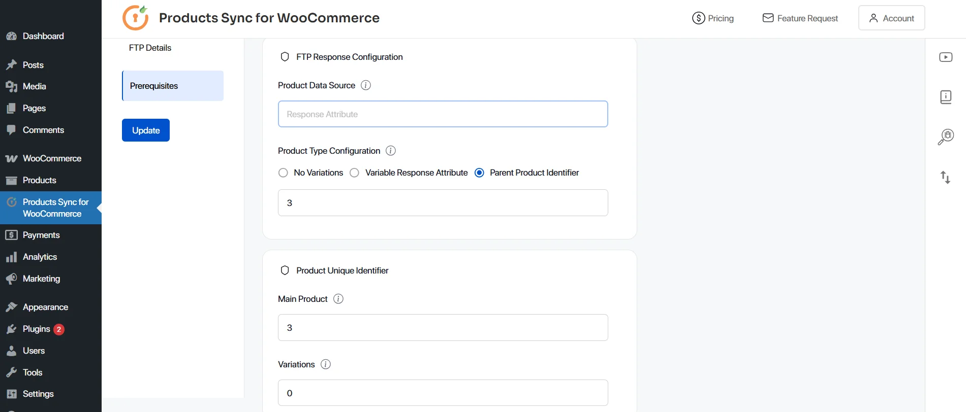 WooCommerce FTP product import - prerequisites