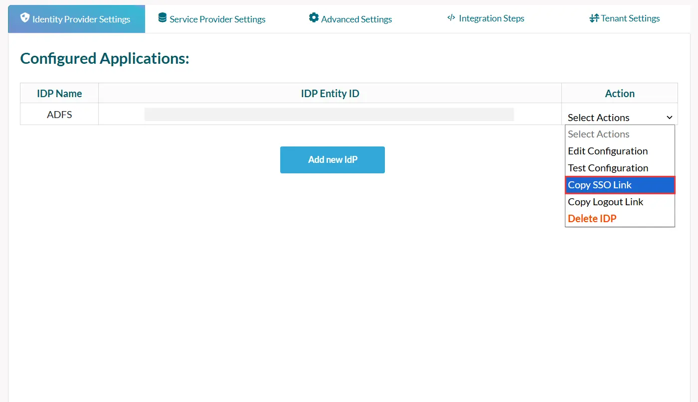 ASP.NET Core Enterprise Copy SSO Link