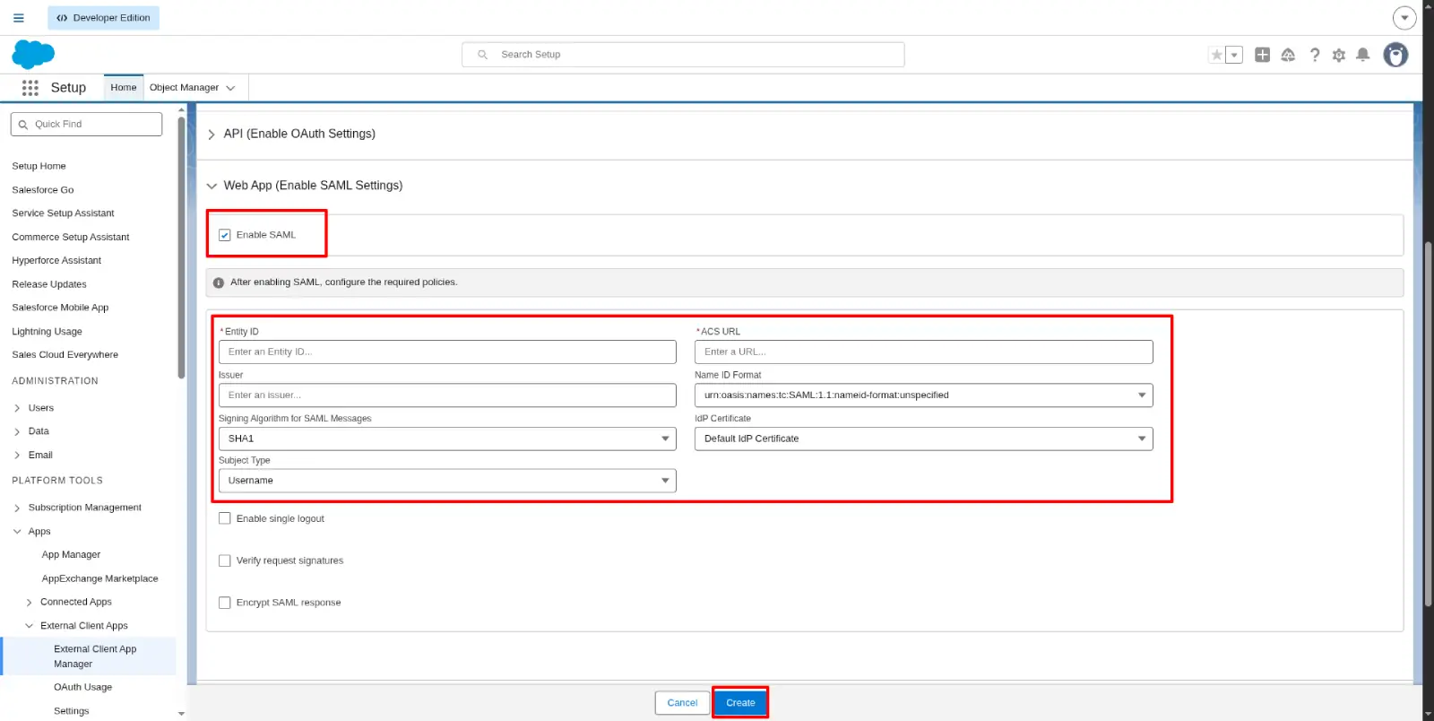 Configure Salesforce as IDP