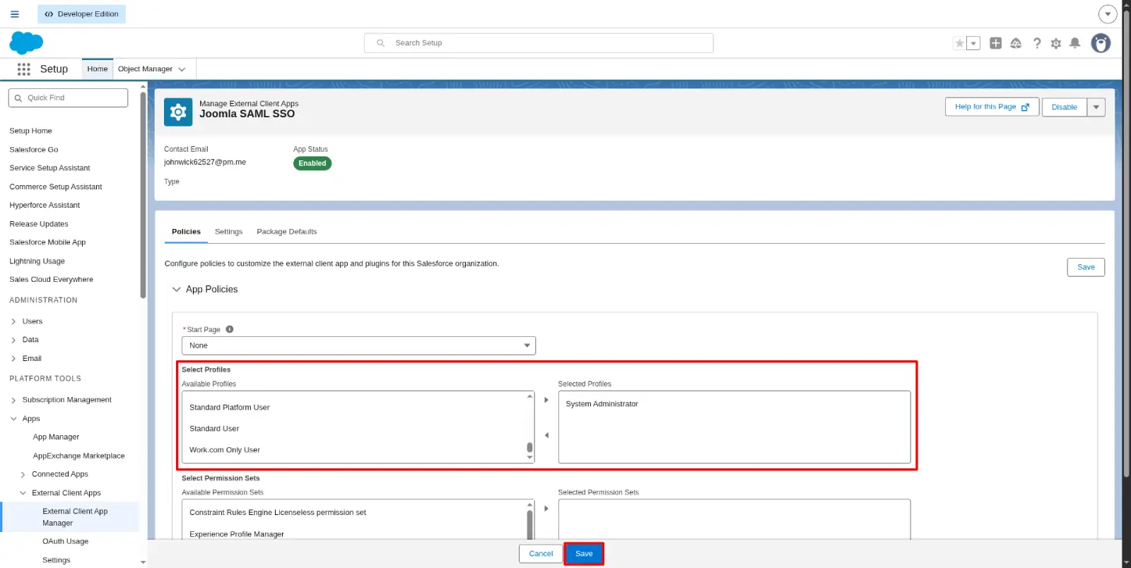 Configure Salesforce as IDP