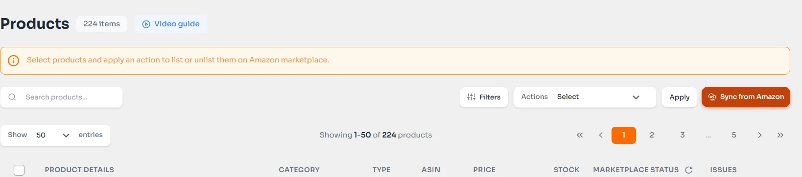 WooCommerce Amazon Integration - List on Amazon action