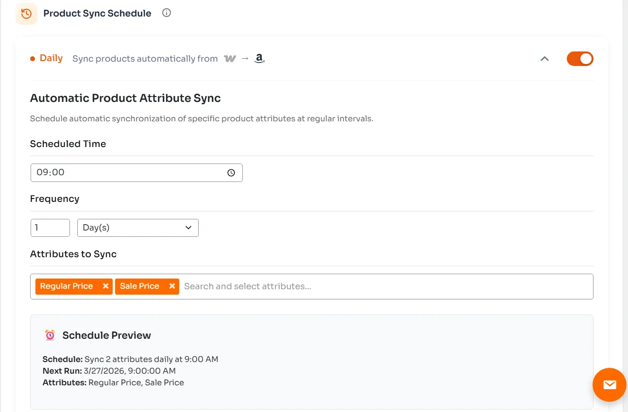 WooCommerce Amazon Integration - Product sync schedule