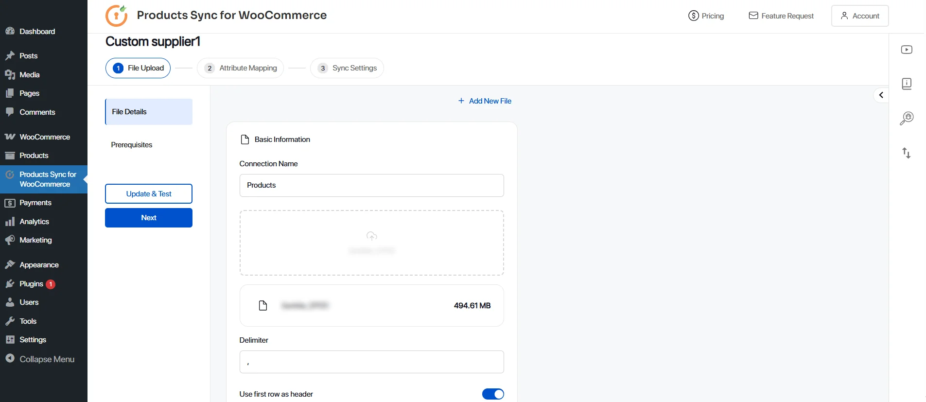 WooCommerce Product Import via CSV - enter details