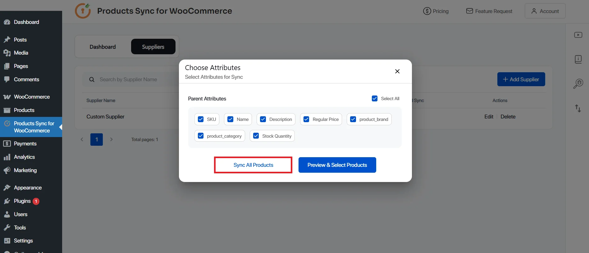 Import products into WooCommerce - view details