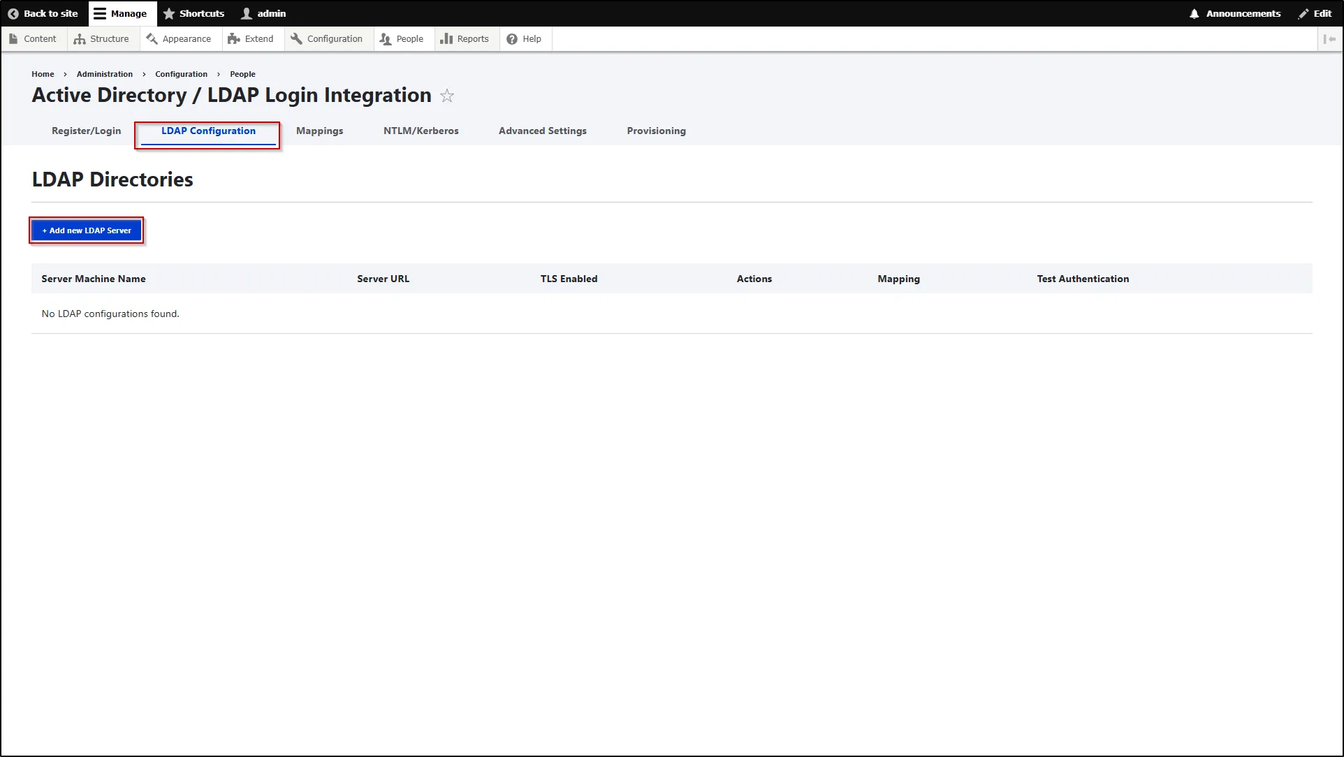 Drupal-LDAP-Click-Add-New-LDAP-Server