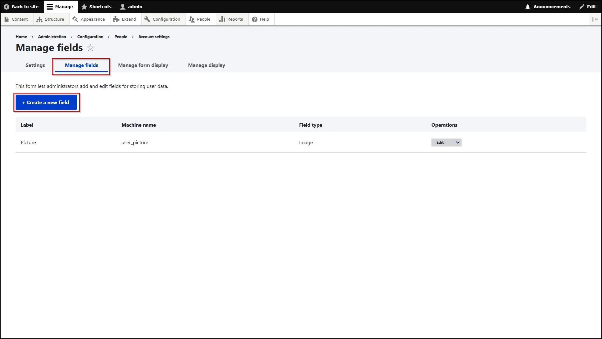 Drupal-LDAP-Create-New-Field