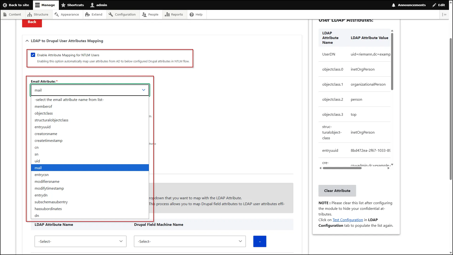 Drupal-LDAP-Enable-Attribute-Mapping-Select-Email-Attribute