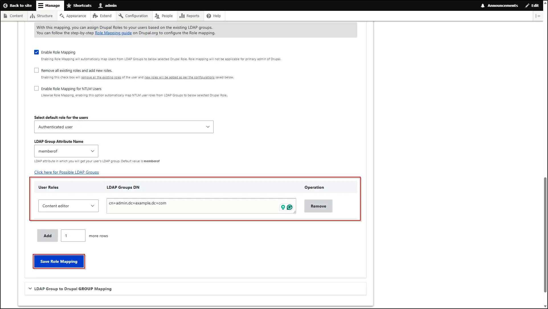 Drupal-LDAP-Role-Mapping-Click-Save-Roel-Mapping