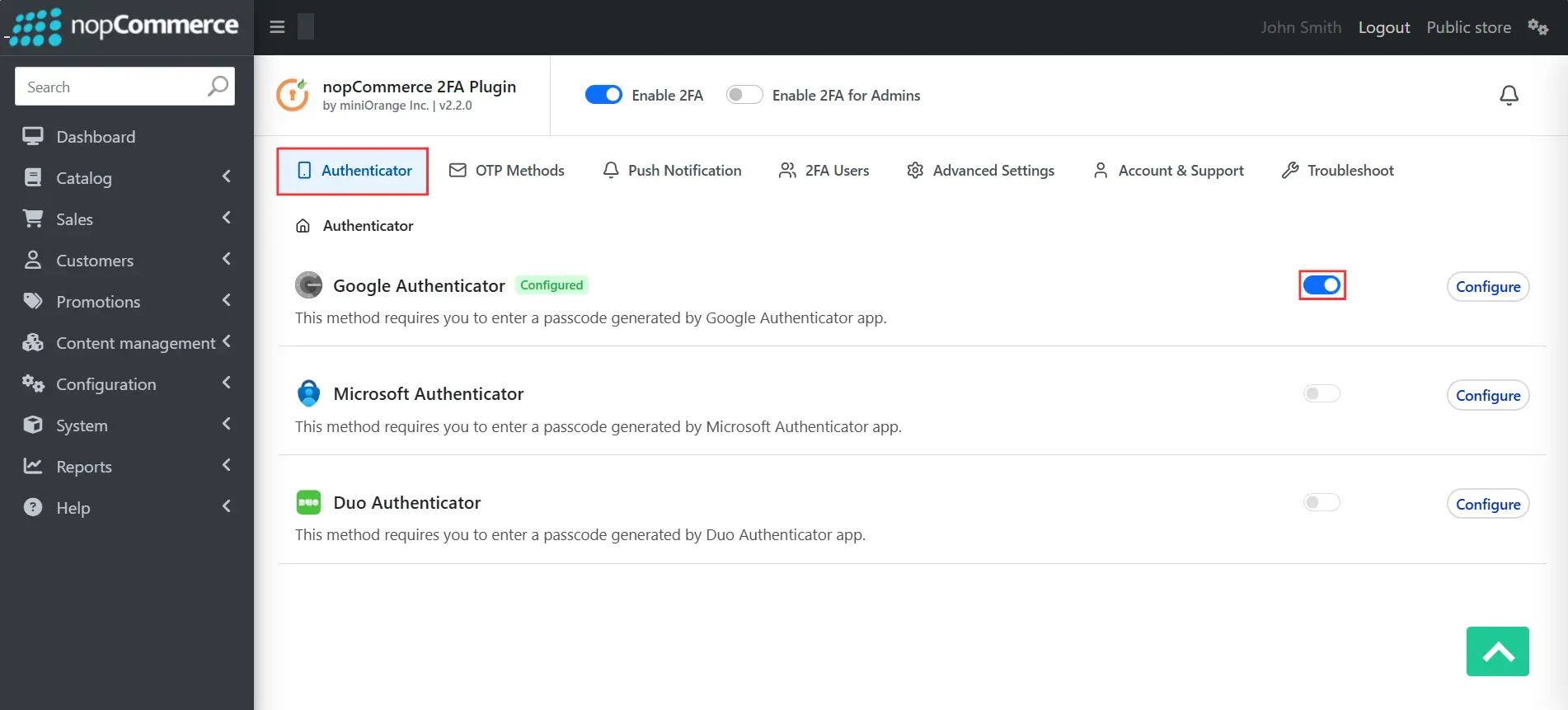 Google Authenticator - Six digit token