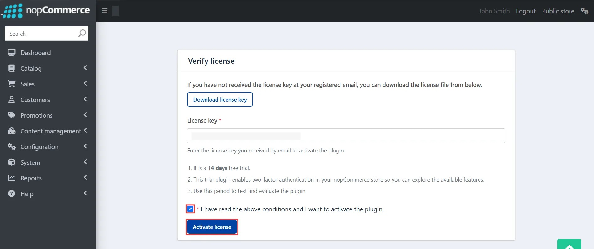 nopCommerce - Check Box