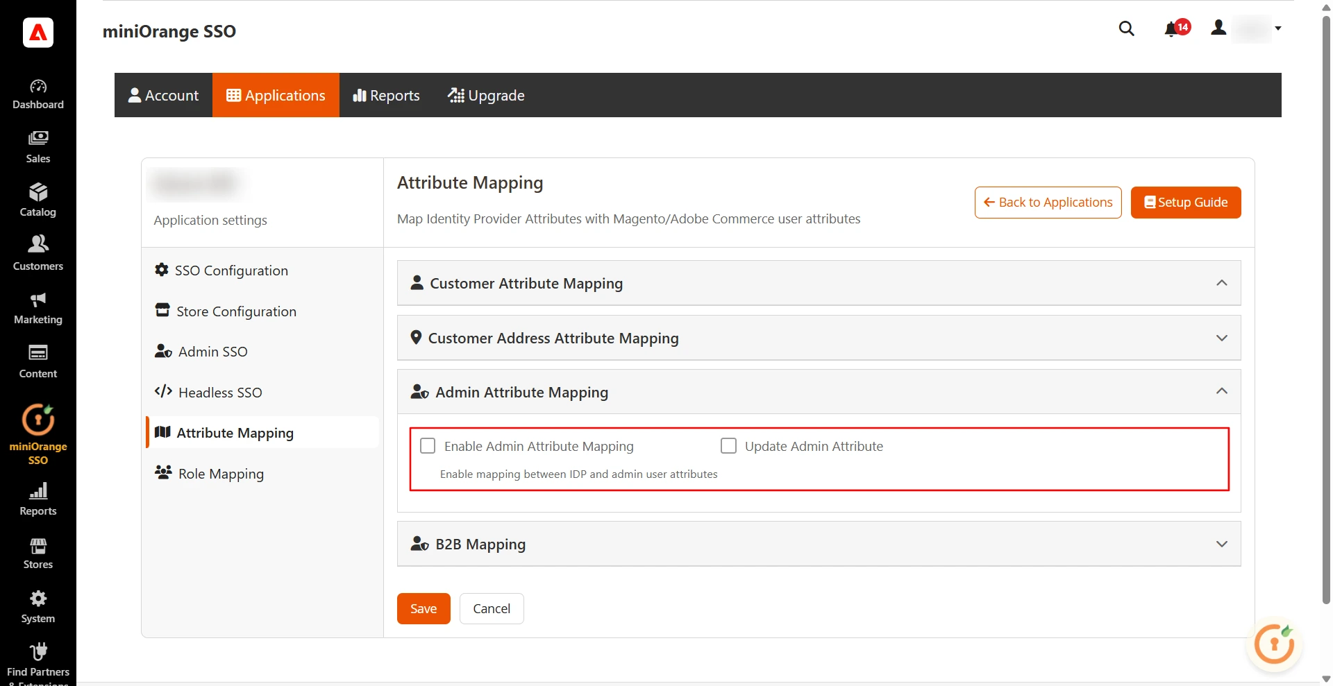 Adobe Commerce OAuth Client SSO | Admin Attribute Mapping