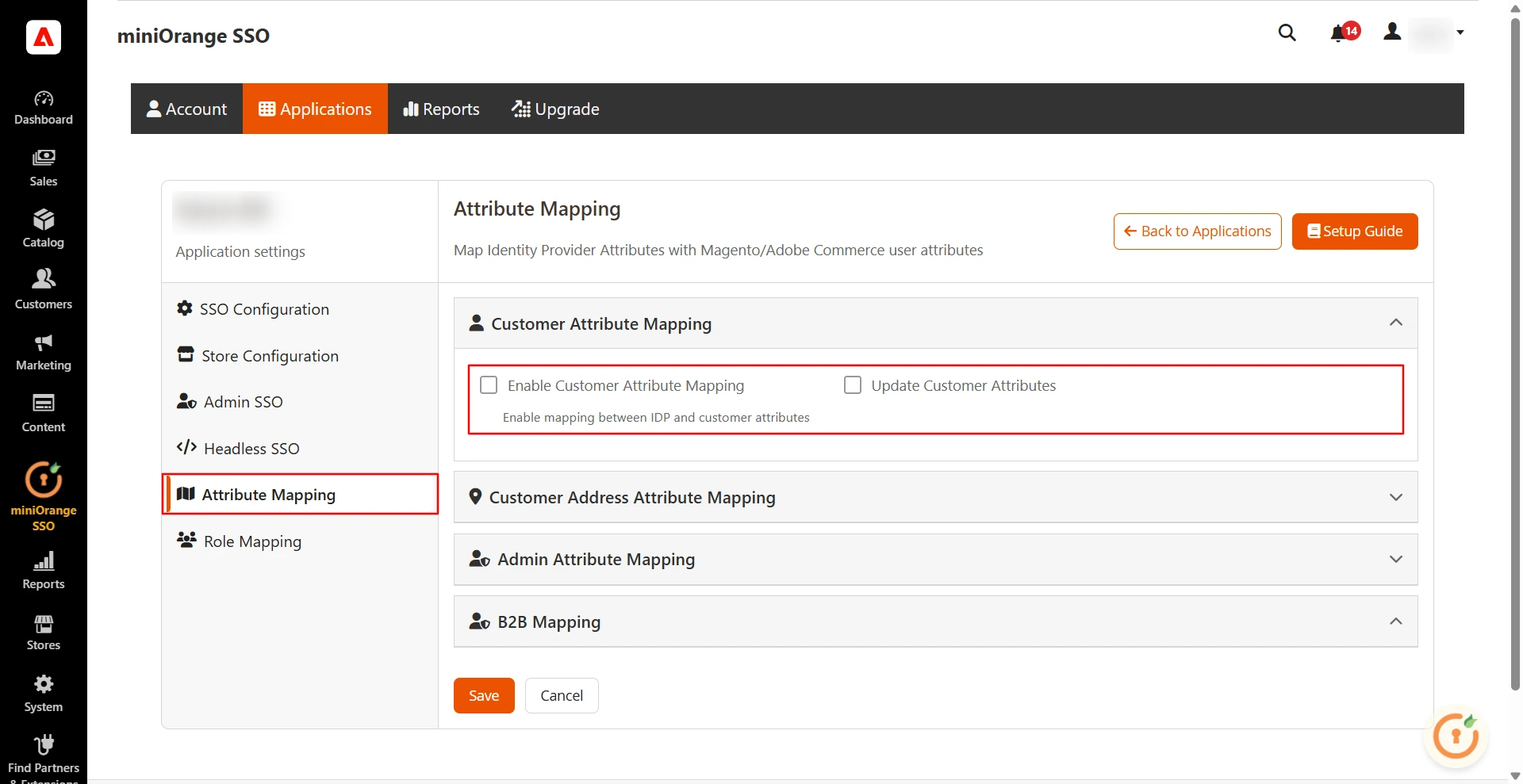 Adobe Commerce OAuth Client Single-Sign-On (SSO) | Attribute and custom mapping