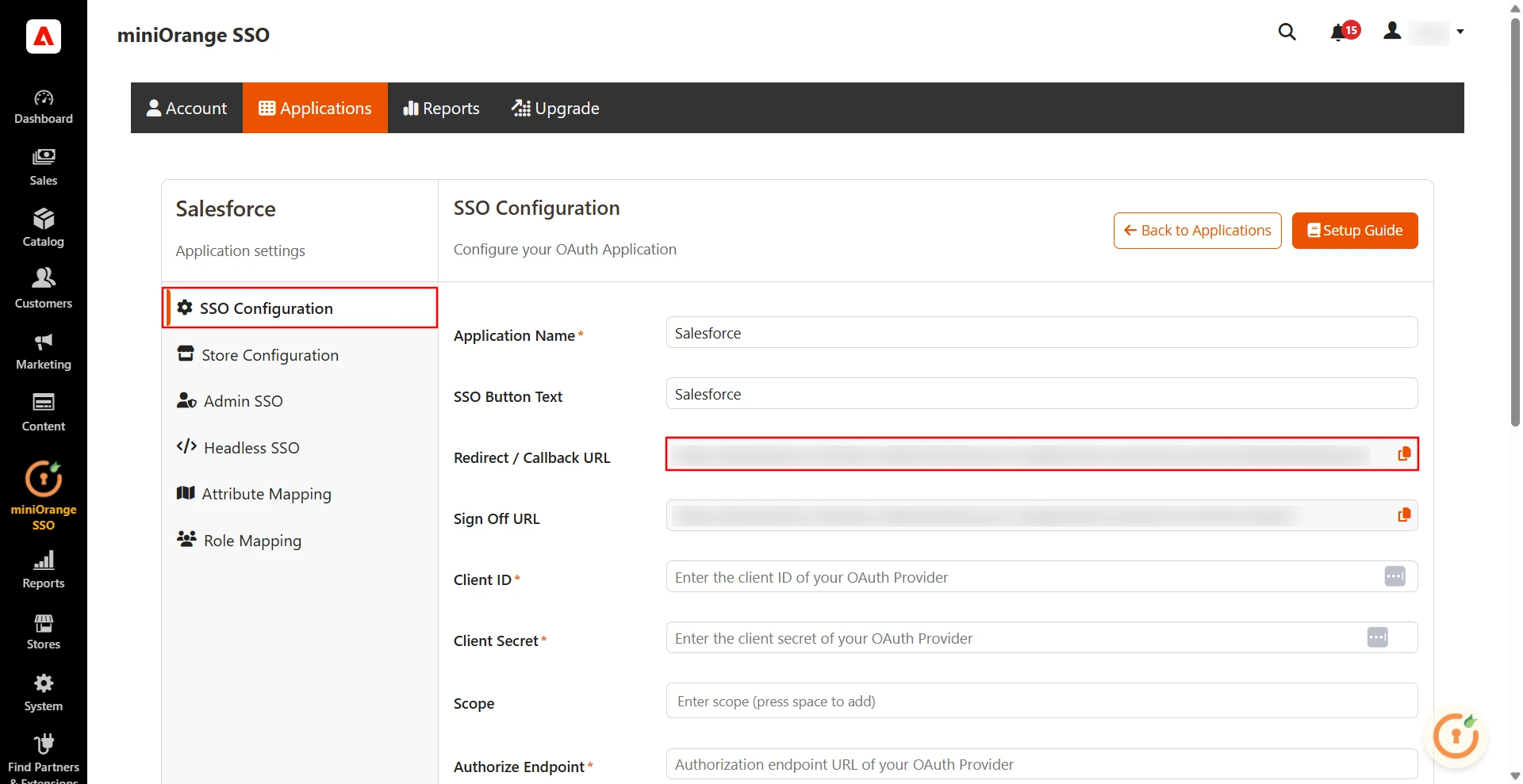 Adobe Commerce Salesforce SSO - Login | Callback URL
